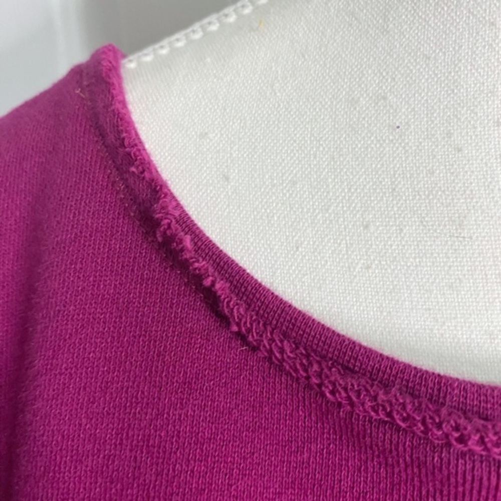 Crown & Ivy Crown purple with navy blue lace up the back 3/4 Sleeve‎ Top - Picture 4 of 11